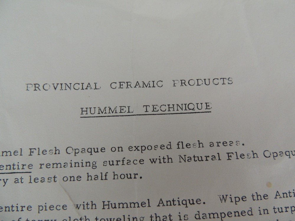 Hummel CERAMIC INSTRUCTION