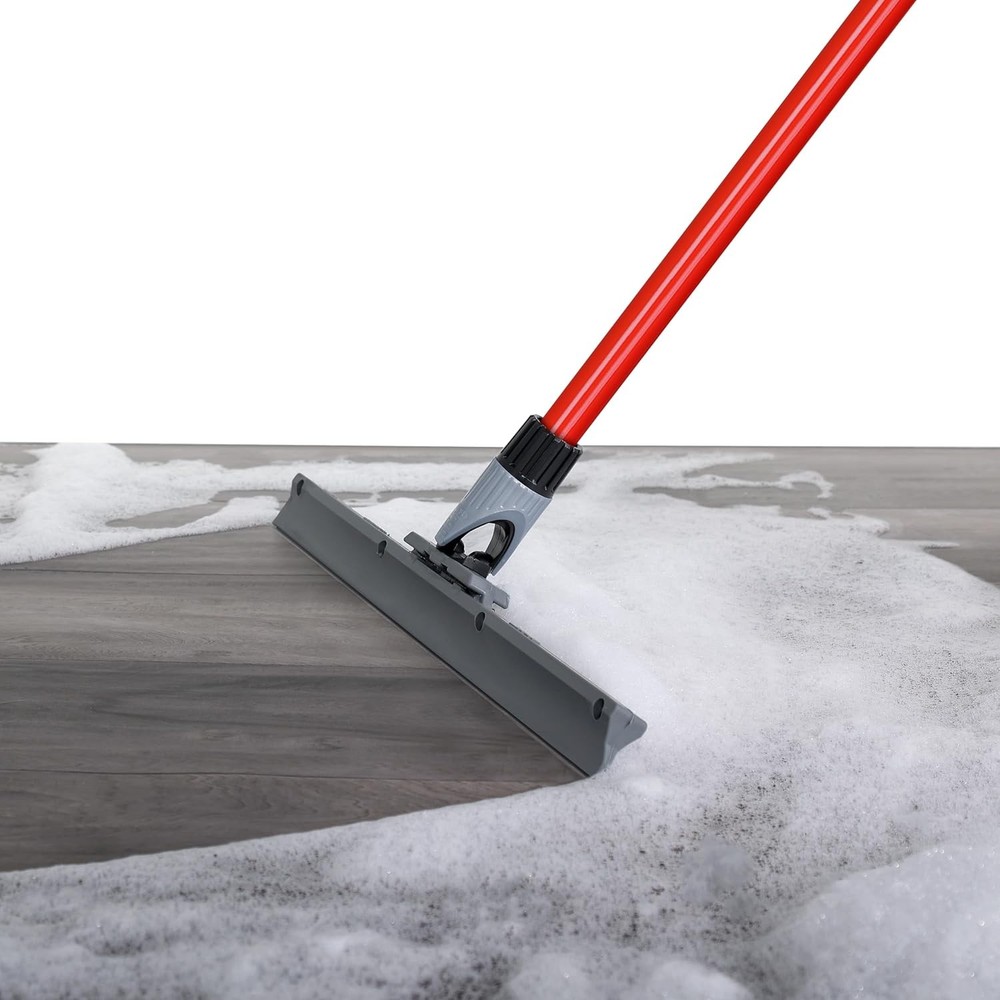 Heavy Duty Floor Squeee for Concrete and Tile Floor - Silicone Squeee