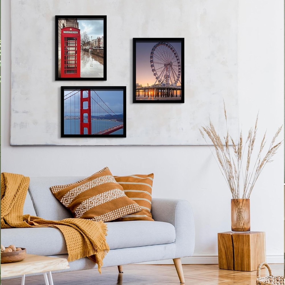 8X10 Picture Frame Wall Hanging Photo Frame Black 5 Pack