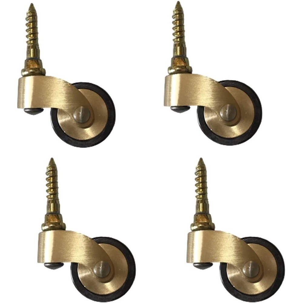 Solid Brass Caster Wheel,25mm Antique Style Casters,Moving Caster Wheels,360