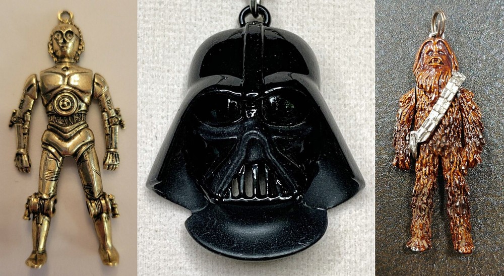 STAR WARS 1977 20TH CENTURY FOX 3 VINTAGE PENDANTS