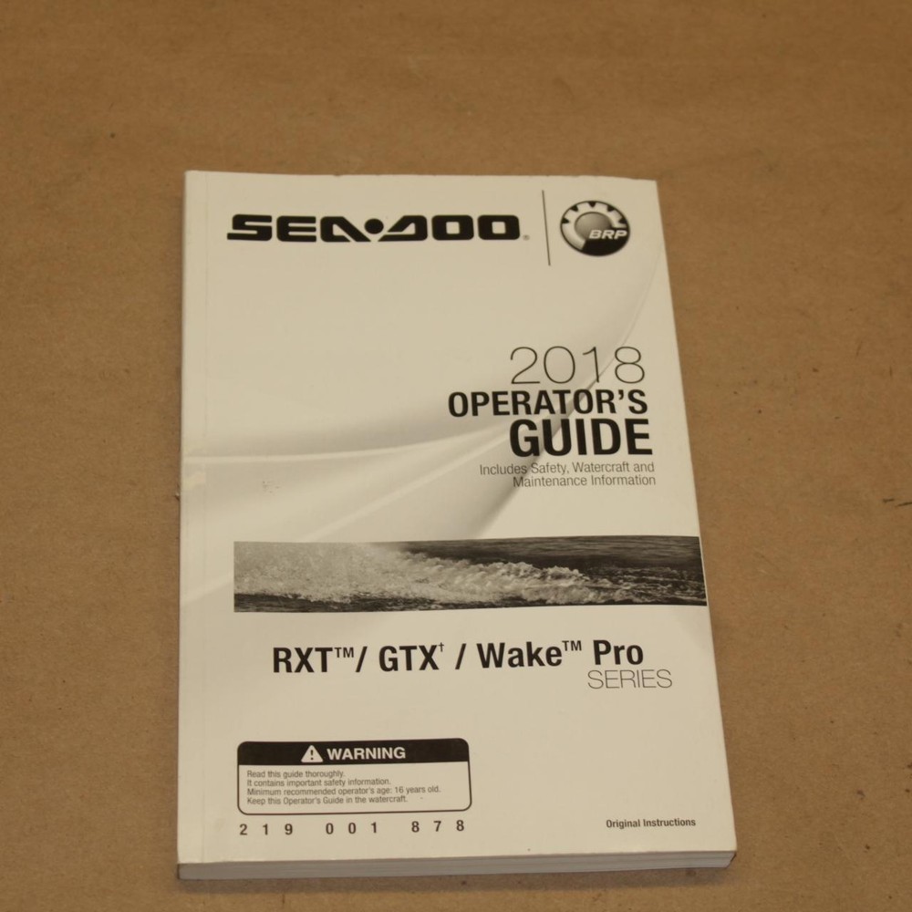 Owner's Manual Document Book 2018 RTX,GTX,Wake Pro