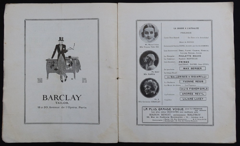 1920 PALACE Music Hall Art Deco Style Program