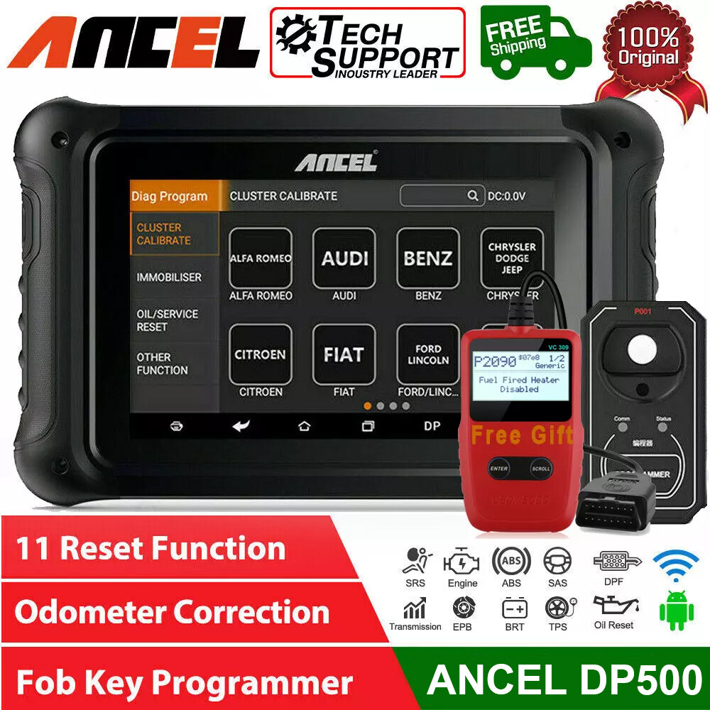 ANCEL DP500 Key Programming Adjustment Mileage Odometer Correction Cluster