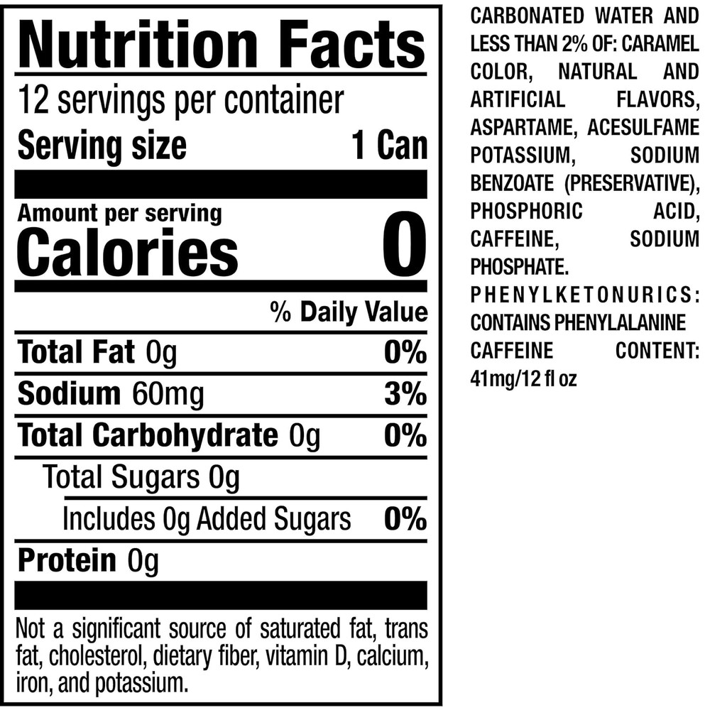 and Cream Soda Zero Sugar, 12 Fl Oz Cans, 12 Pack