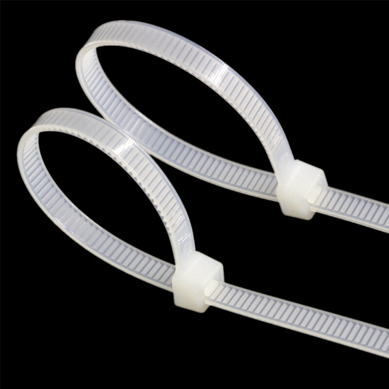 5.2mm Width Cable Ties Nylon Zip Tie Wraps Strong Long Multiple Size White/Black