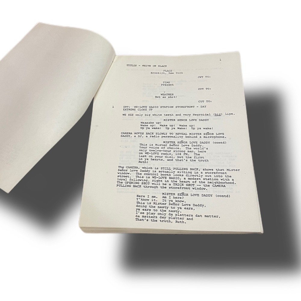 DO THE RIGHT THING Spike Lee Original Script Screenplay Movie Prop