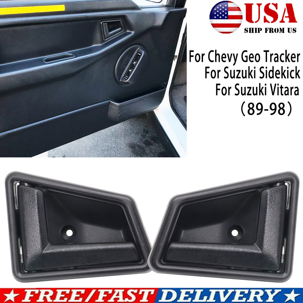 Set Inside Interior Left Right Door Handle 89 - 98 For Chevy Geo Tracker Suzuki