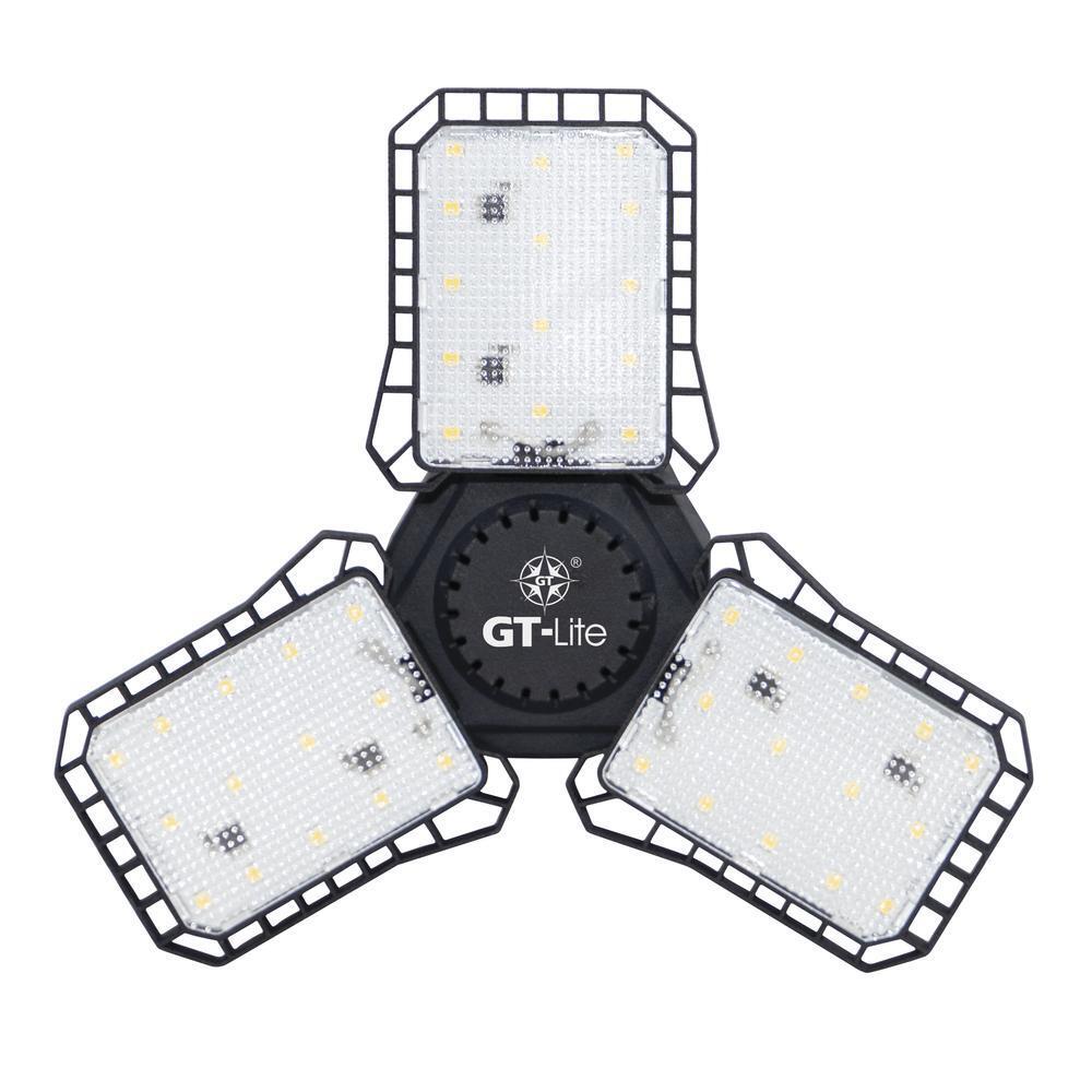GT-Lite 3000 Lumen 3-Panel Adjustable Daylight 5000K LED Light Bulb 30,000 Hour