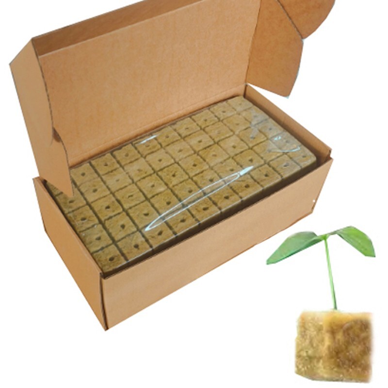 4 Sheets 200 Rock Wool Cubes 200 Plugs Stonewool Seed Starter Hydroponic Grow