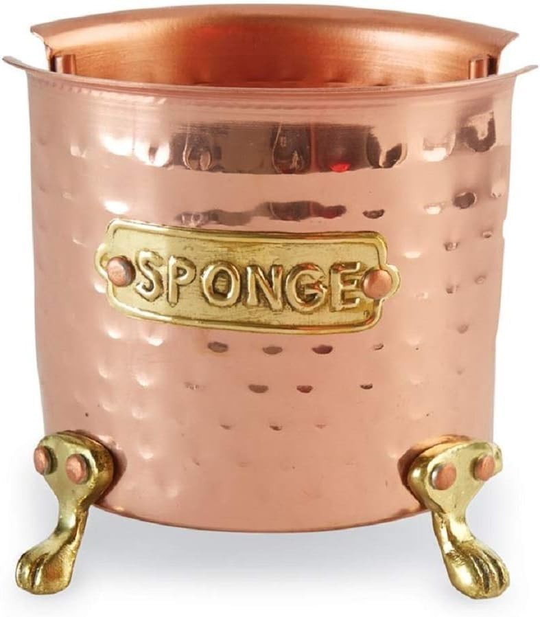 Kitchen Sponge Holder Caddy, Copper