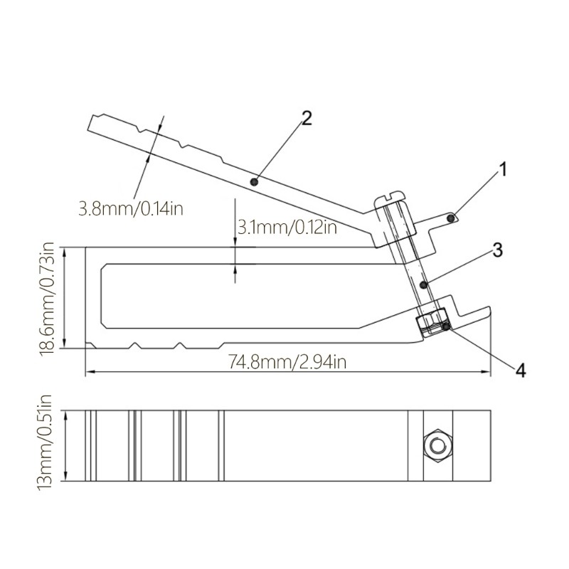 Aluminum Nut Pliers Insertion/Removal Tool for Computer Server Rack Cage