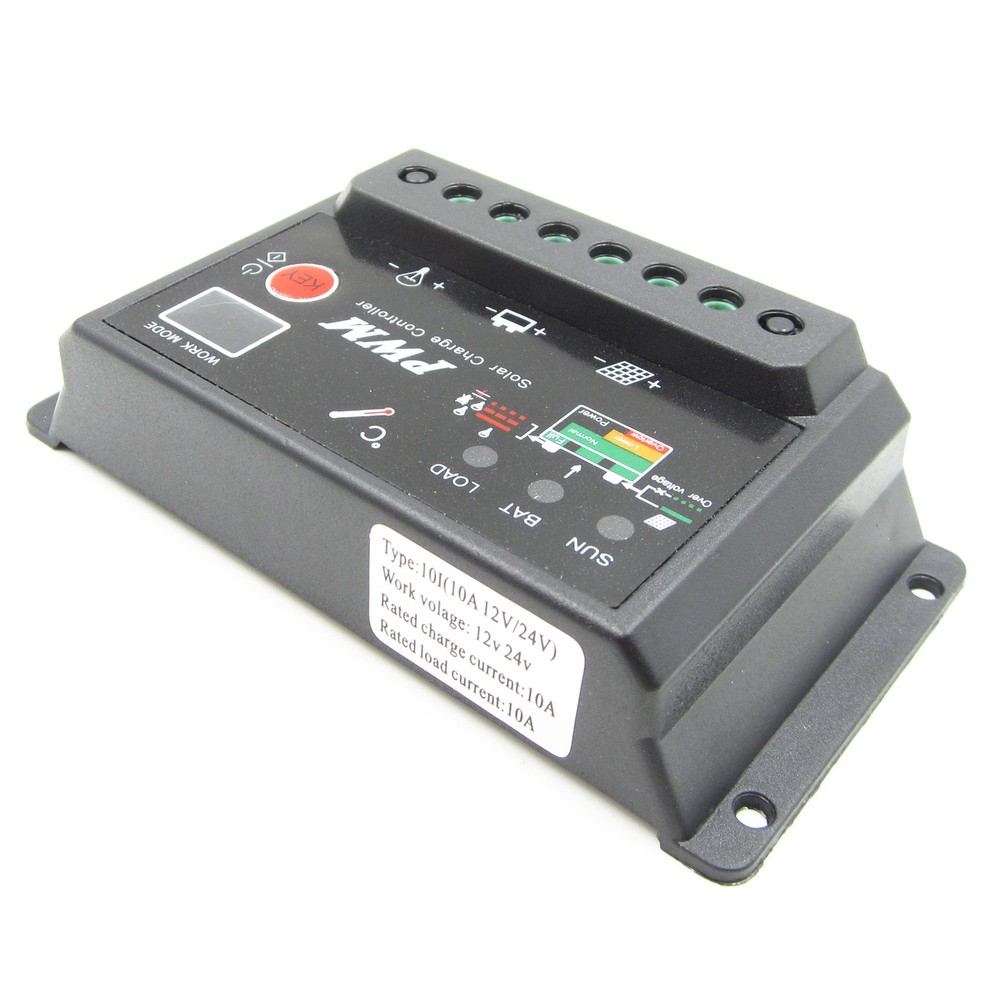 Upgrade 12V 24V Switch TOP Version PWM 10A Solar Charge Controller Regulator
