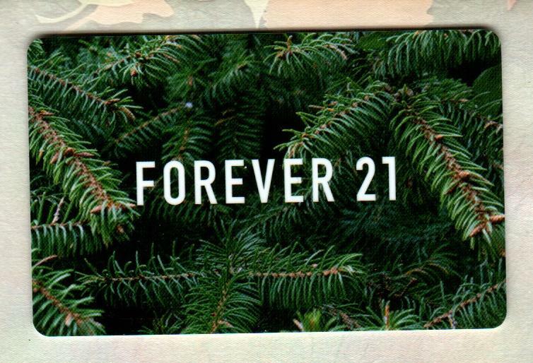 FOREVER 21 ( Canada ) Pine Branches ( 2011 ) Gift Card ( $0 )