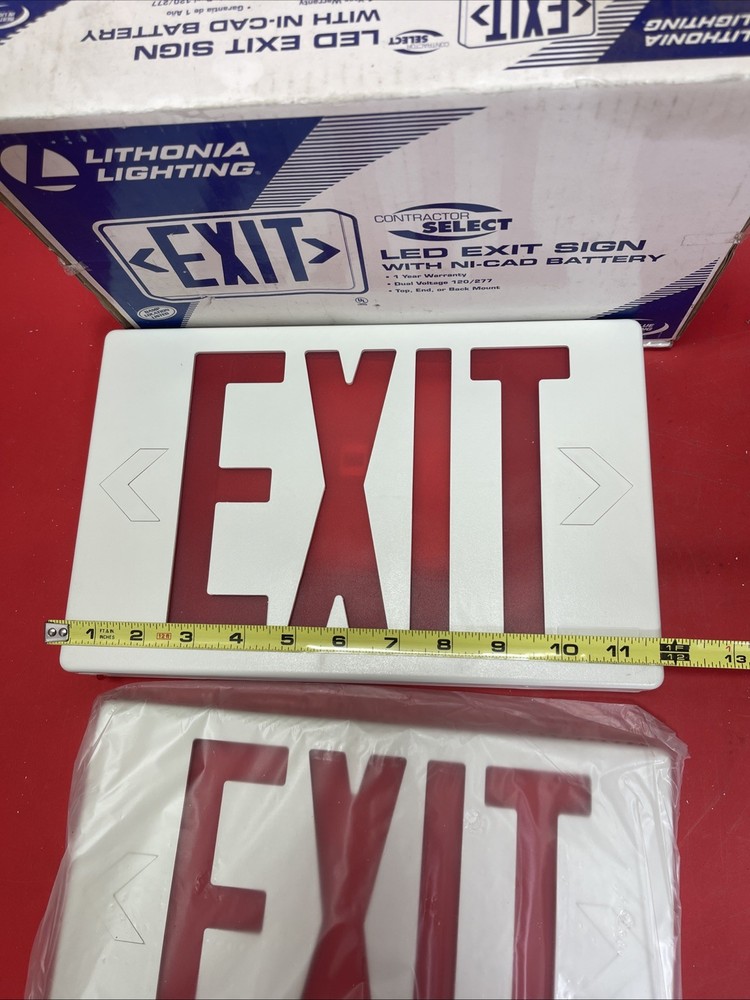 LITHONIA LIGHTING LED EXIT SIGN W/XTRA FACE PLATE