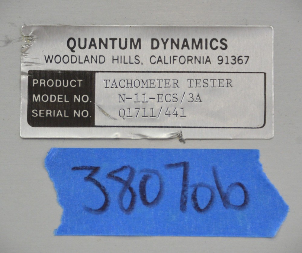 Quantum Dynamics N11ECS/3A Aircraft Tachometer Calibration System