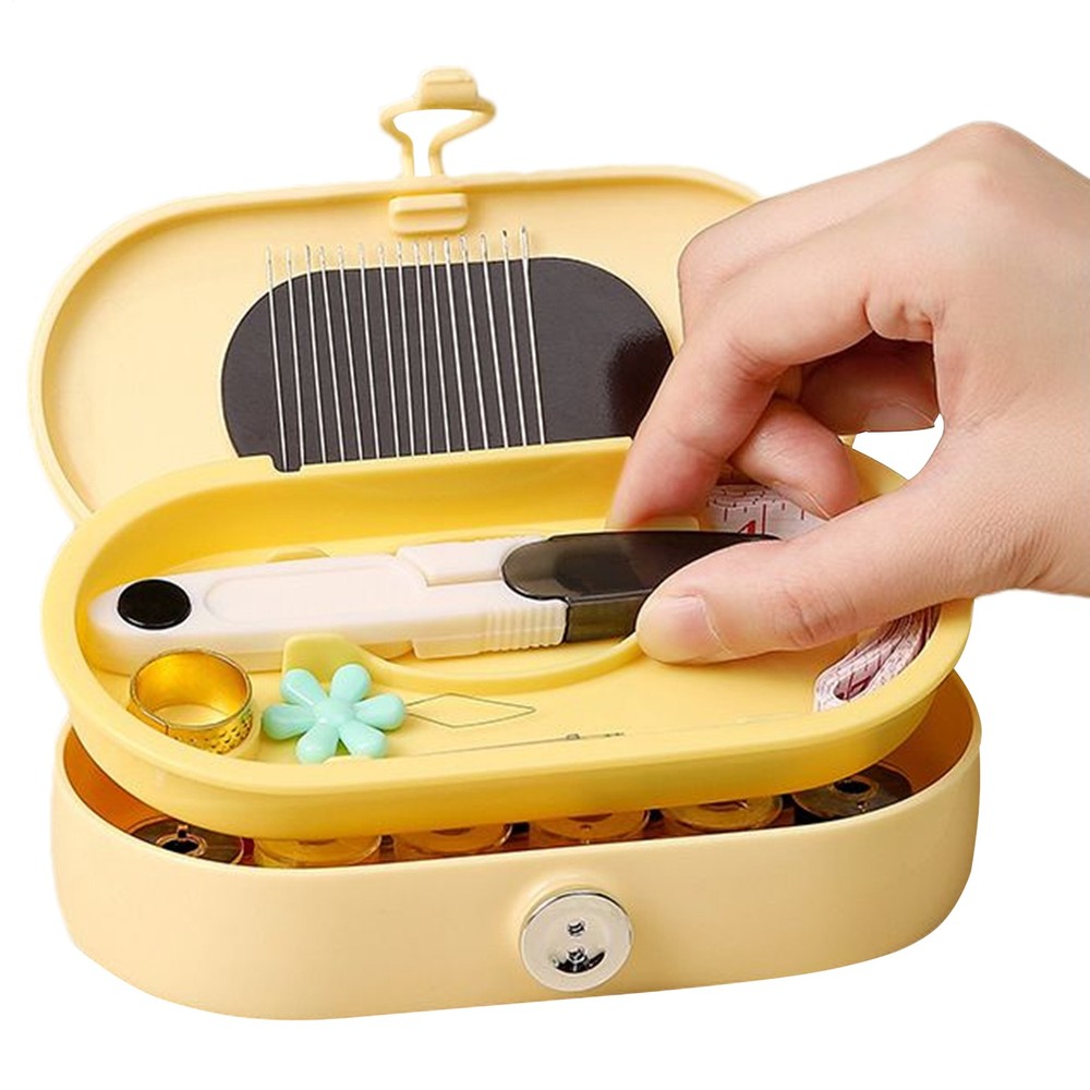 Sewing Kit Basic 21 Piece Portable Stitching Supplies with Storage Box