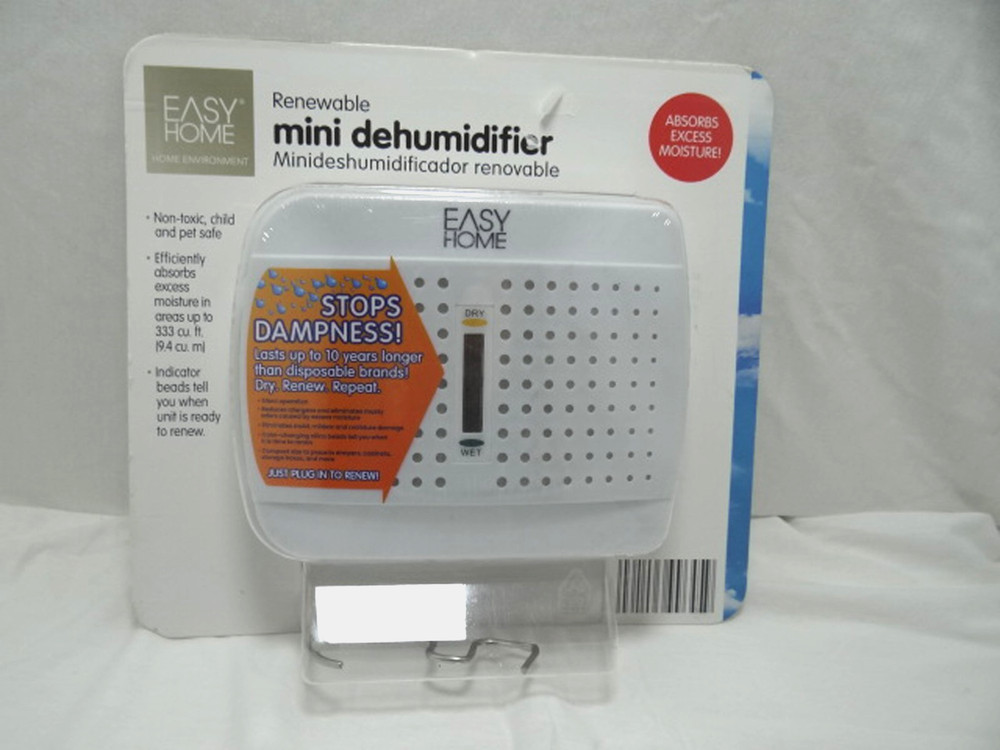 Easy Home Renewable Mini Dehumidifier, White