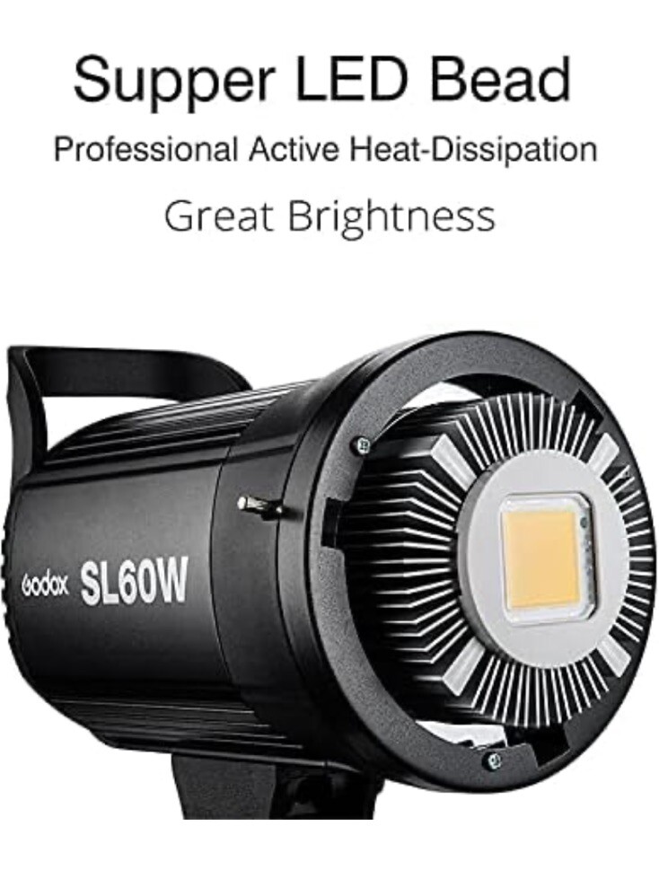 Godox SL-60 LED Video Light 5600K LCD Display Remote Control (Daylight-Balanced)