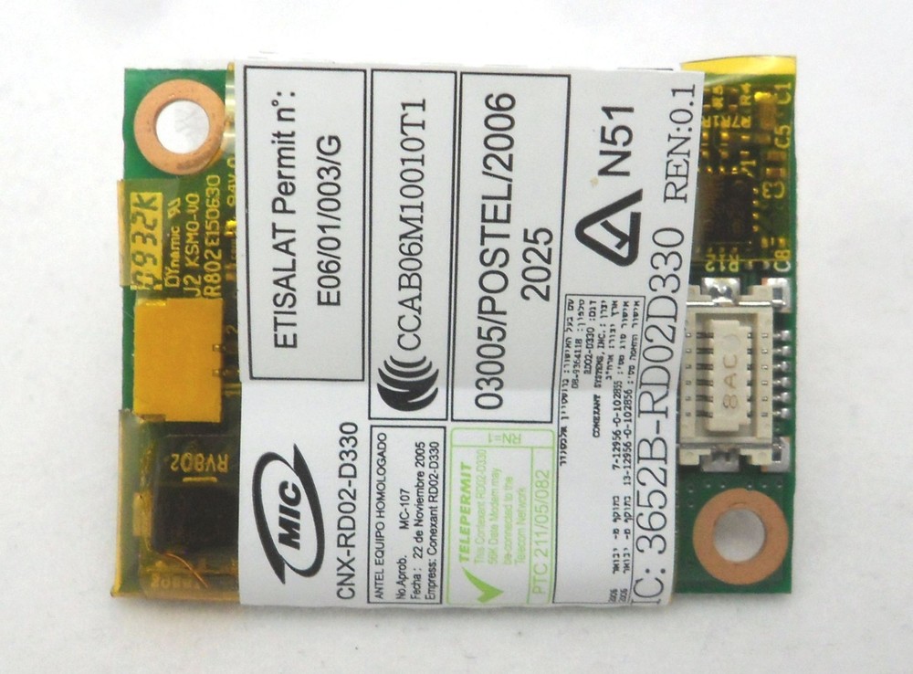 56K Modem Card Model RD02-D330 1