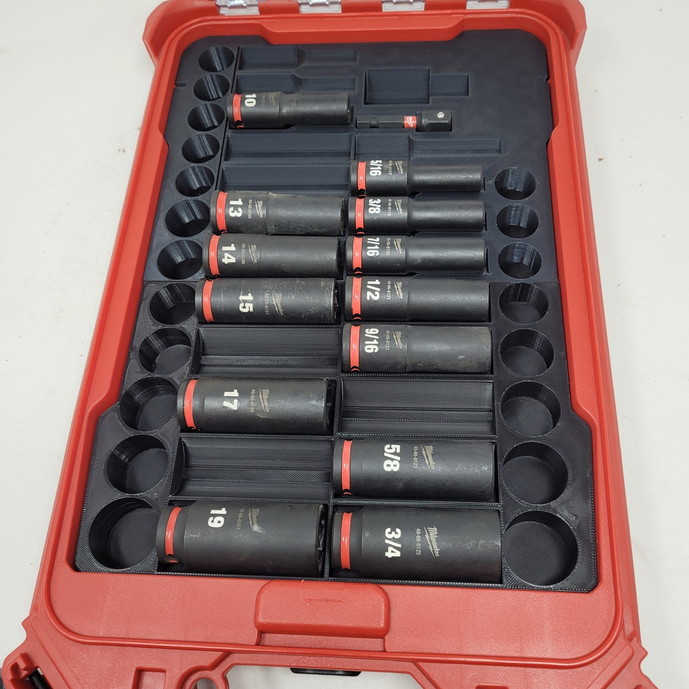 Fits Milwaukee Packout Low Profile Storage Tray INSERT for Sockets