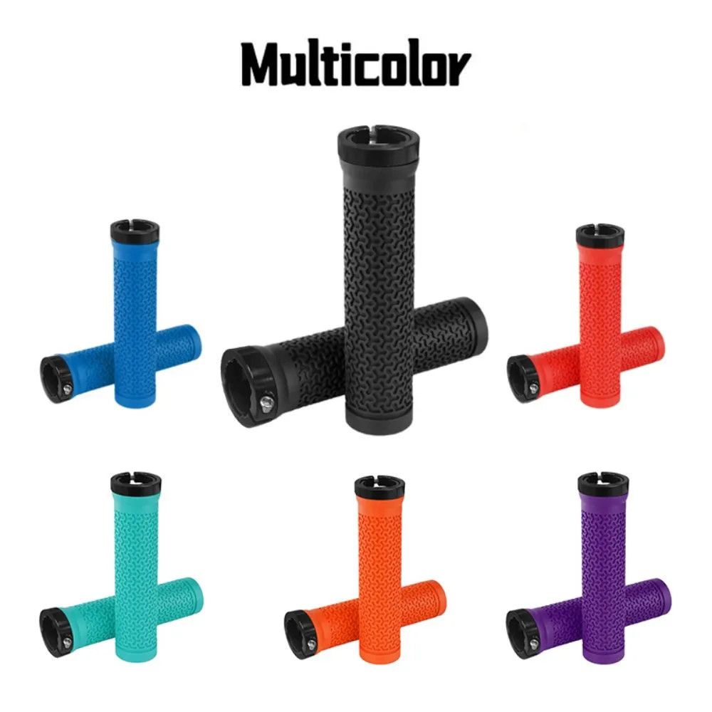 Non-Slip Rubber ycle Handlebar Grips Lock Single-sided Locking Soft Plug Grip
