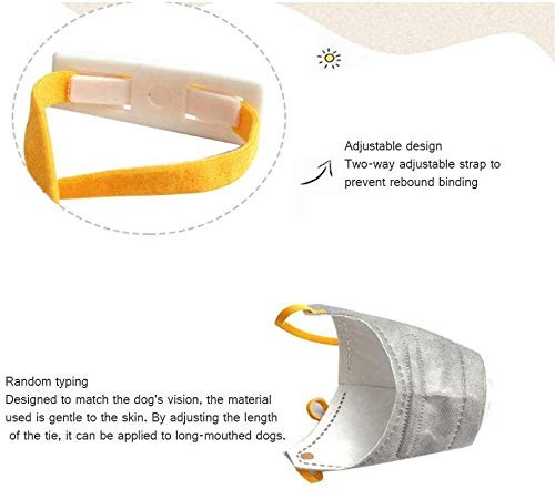 Adjustable Dog Respirator Muzzle, 3 PCS Breathable Dog Protective Muzzle for ...