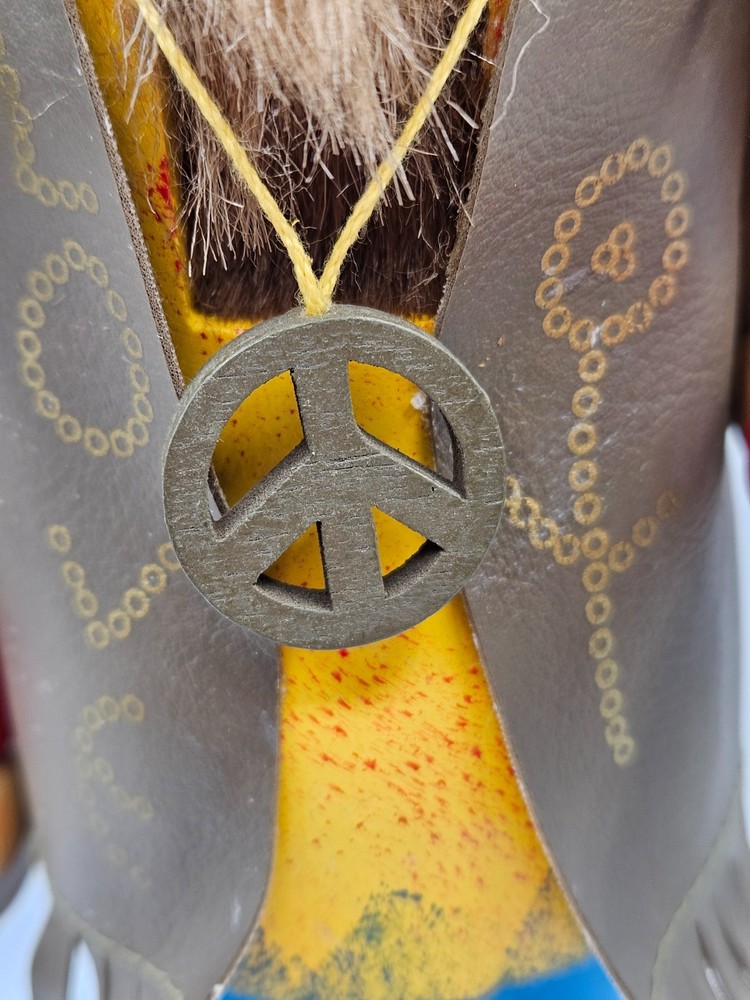 Vintage Decorative Nutcracker Hippie Man Christmas Nutcracker 2009 Target 14 in.