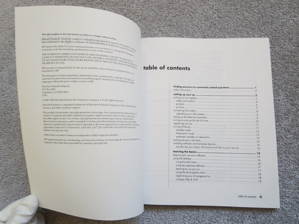 Computer Manual: . .HP Pavilion Home PC User Guide & Quick Setup Guide