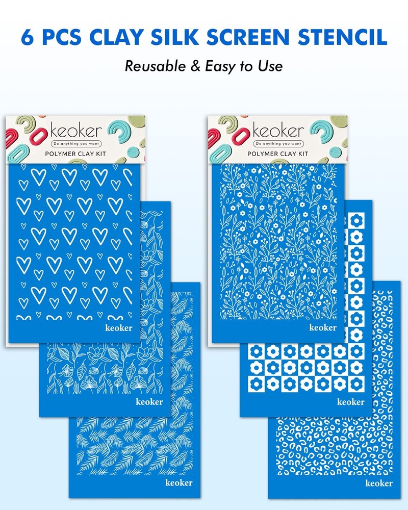 Silk Screen Stencils for Polymer Clay,Cheetah Leopard Silk Screen for Polymer...