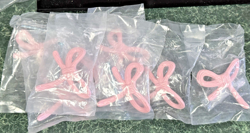 NEW Pink Bow Metal Drawer Knobs/Pulls with Screws~Package of 8 Pulls