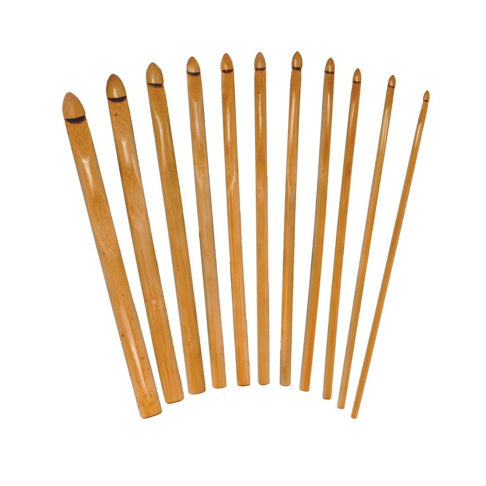 JubileeYarn Bamboo Crochet Hooks Set, 11pc