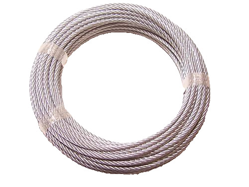 Galvanized Wire Rope Cable  7/32", 7x19, 100 ft