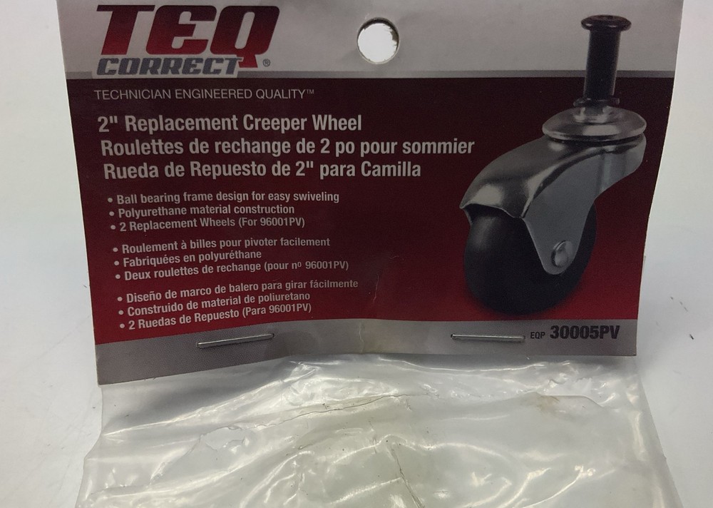 (4) TEQ 30005PV Creeper 2" Replacement Wheels