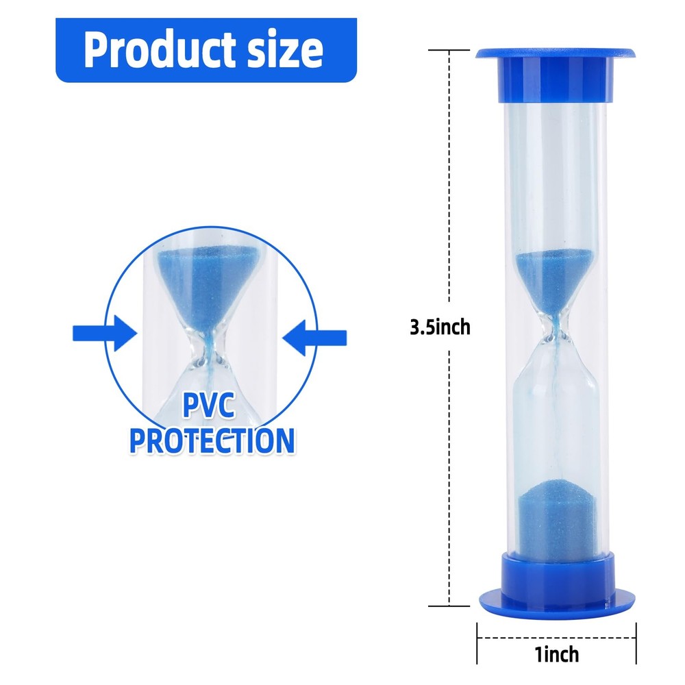 Plastic Sand Timer Sandglass Hourglass Sand Clock Timer 30 sec, 1 min, 2 mins...