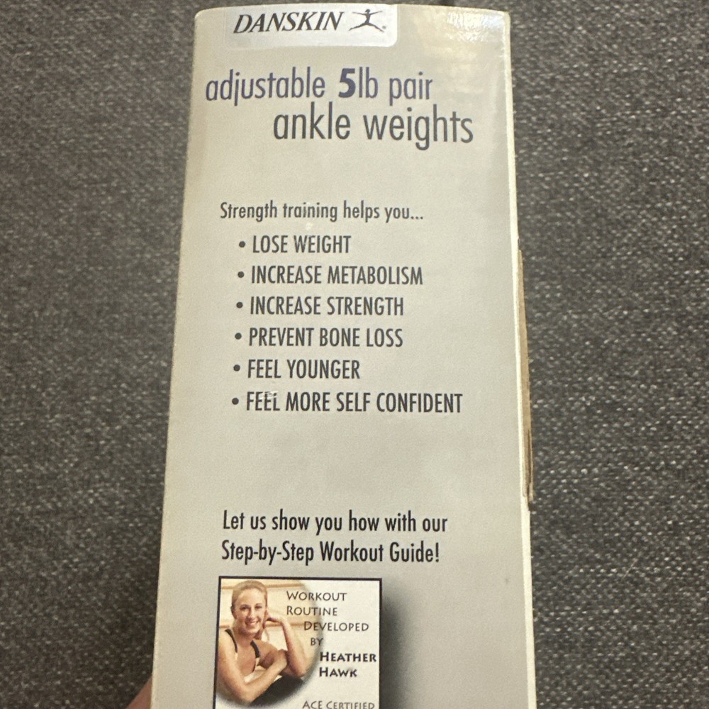 Danskin Adjustable 5lb Pound Paid Ankle Weights
