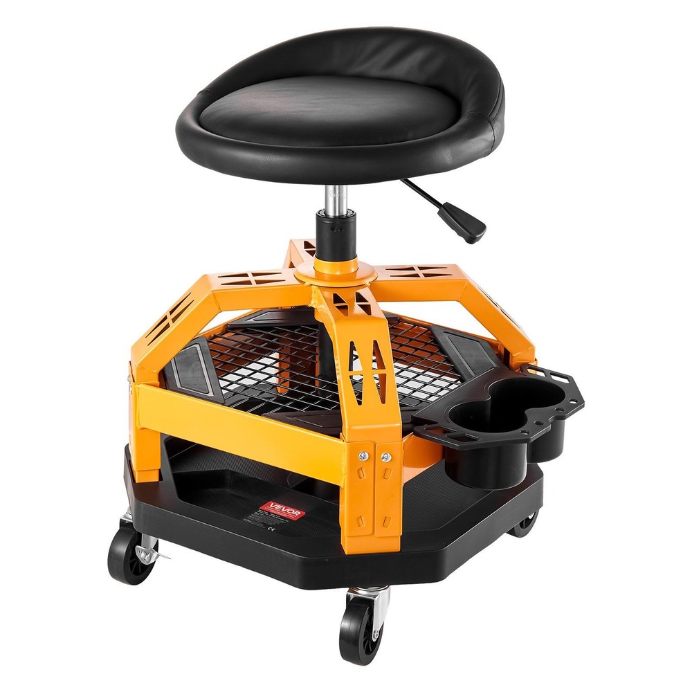 Rolling Repair Stool 300lb Capacity Garage Ready Height Adjustable Feature