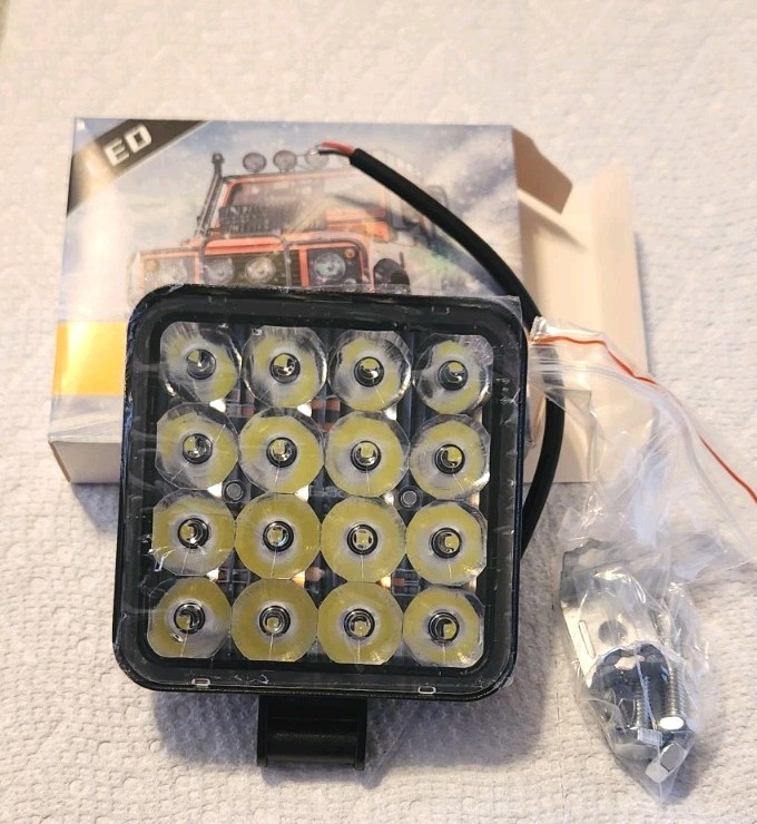 (30 Pack) 4x4 Work Light, Spot Light LED Flood, Thin Profile, Mounting Hardware