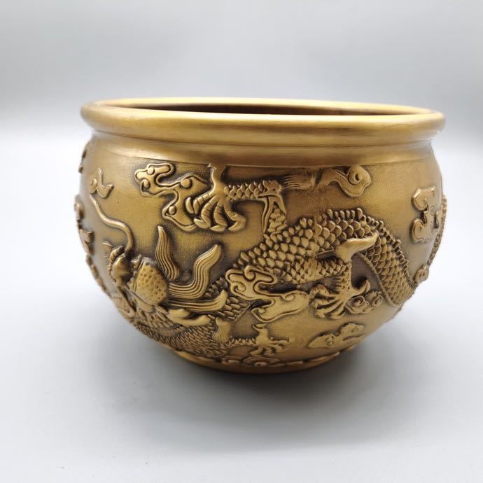 Pure Copper Ornaments Ashtray Cornucopia Basin Incense Burner Office Decoration