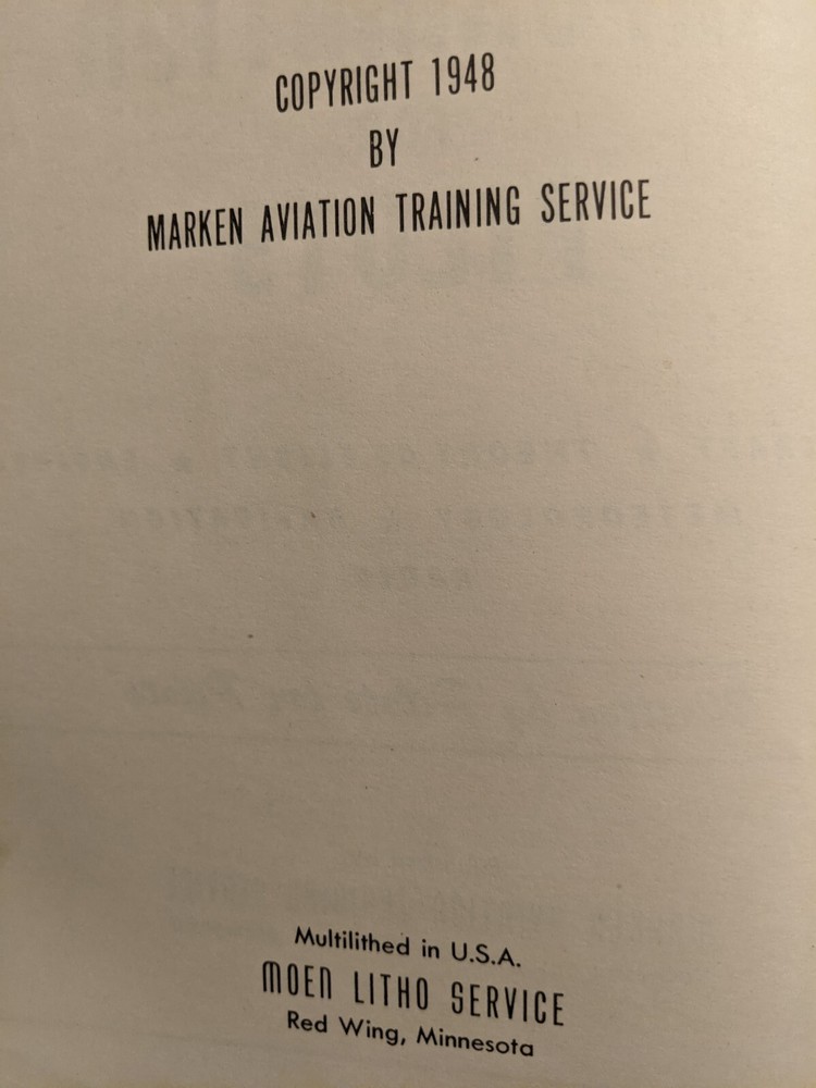 INFORMATION FOR PILOTS, 1948, Marken Aviation Training Service, Practical Exams