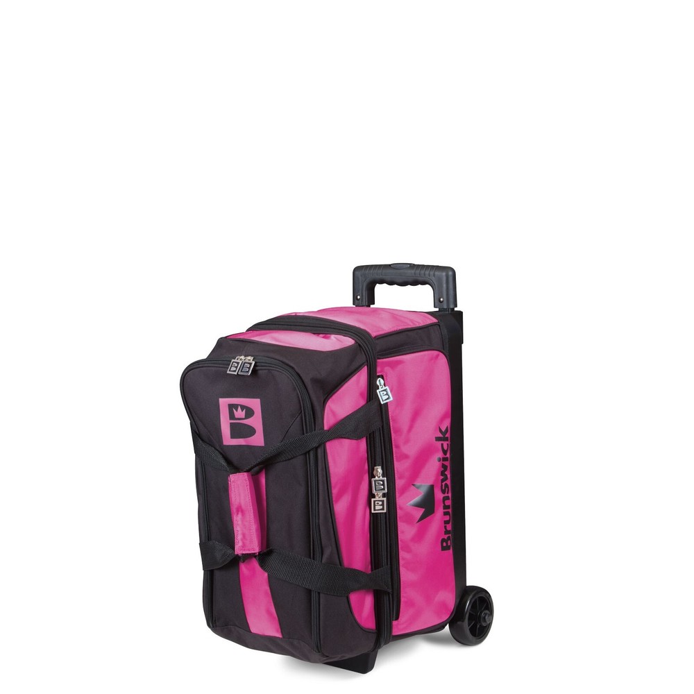 Brunswick Blitz 2 Ball Double Roller Bowling Bag Pink