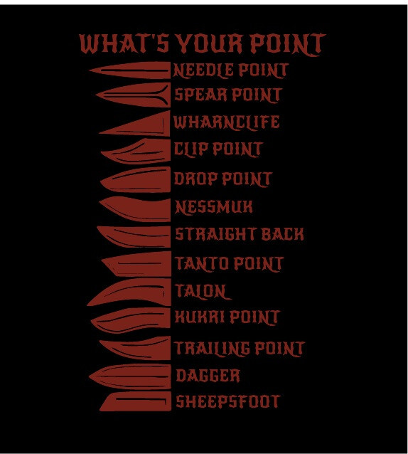 Custom Knife Tshirt, What's Your Point