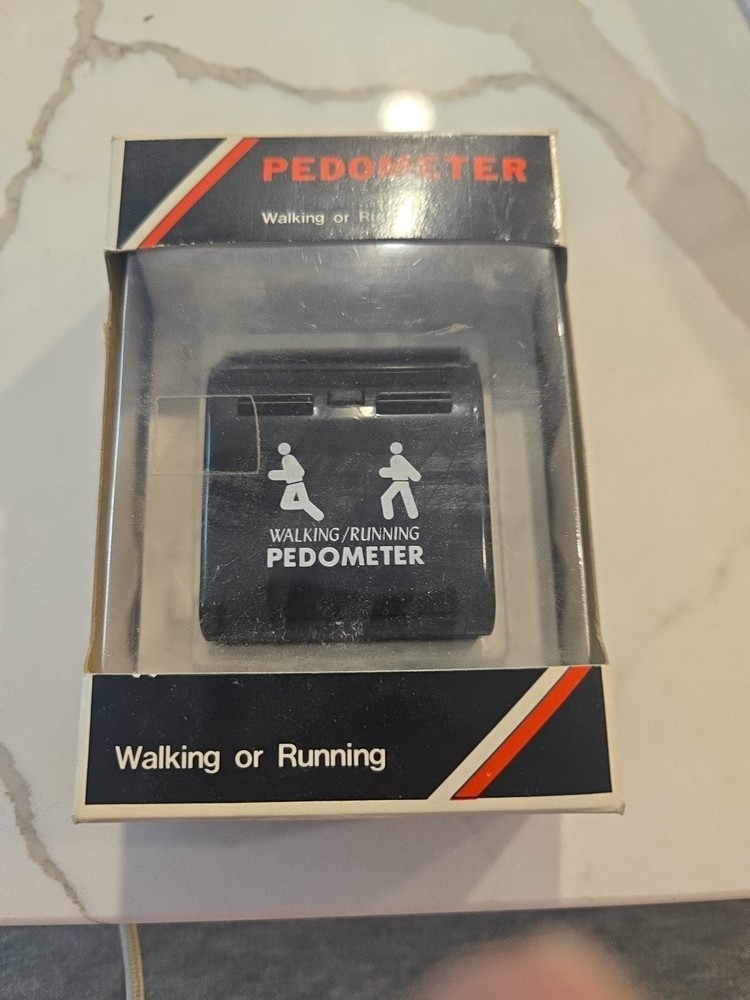 vintage pedometer walking and running