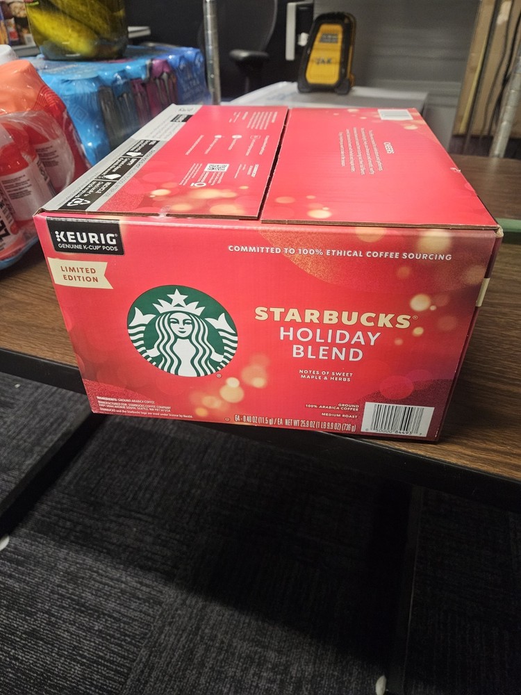 Starbuck Holiday blend K-Cups Qty 64 medium roast (***)