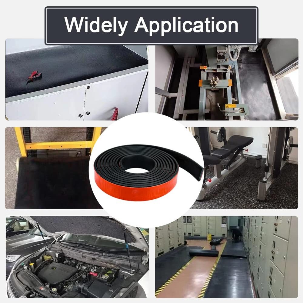 Adhesive Rubber Strips with Adhesive Backing Self Stick Neoprene Solid Rubber...