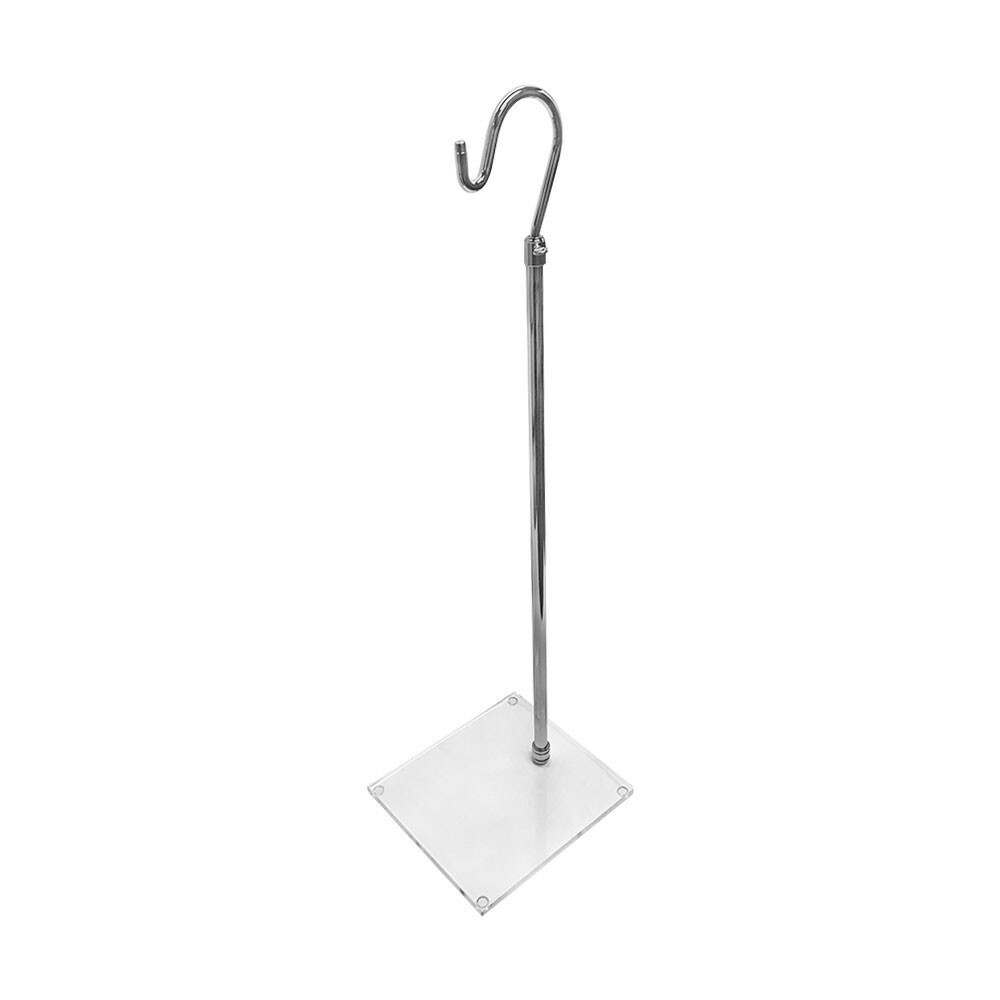 42" Adjustable Single Hook Handbag Display Stand Clear Acrylic Base
