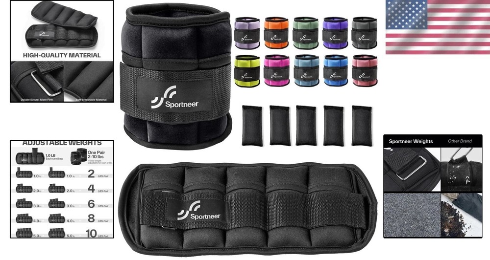 Adjustable Ankle Weights for Physical Therapy-