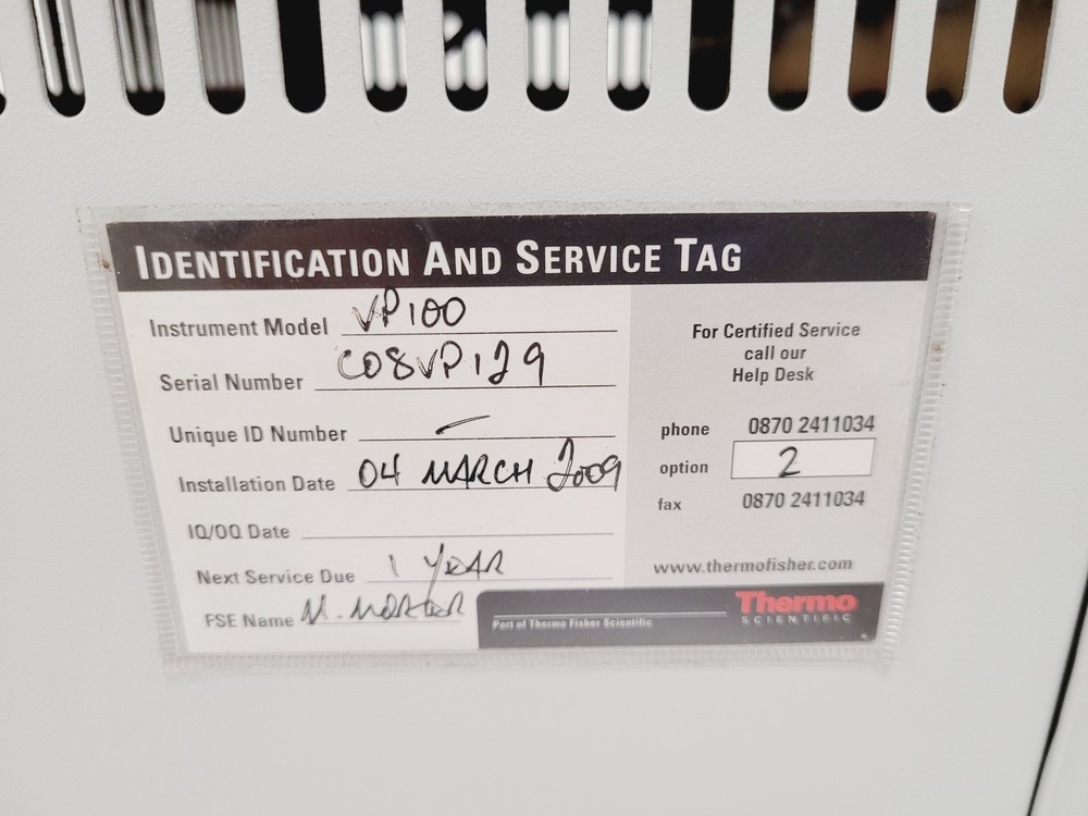 Thermo Scientific VP100 Vapour System Lab