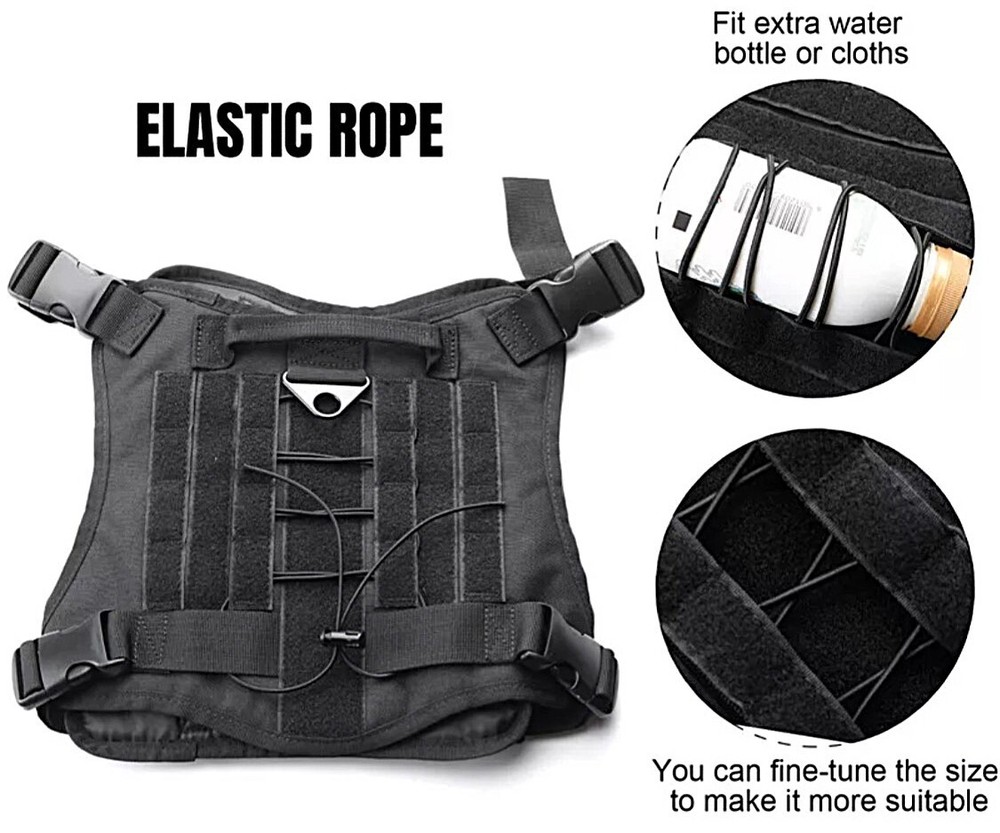 Tactical Training Dog Harness + Leash Heavy Duty No-Pull Military Service Set