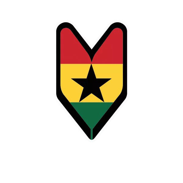 Ghanaian Driver Badge Sticker Decal